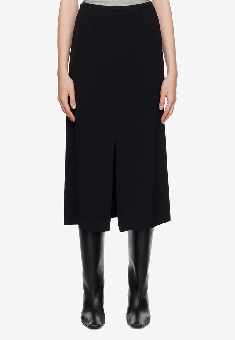 The Frankie Shop Judy Twill Midi Skirt Black BSKJUDYMI01000BLACK