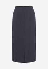 The Frankie Shop Judy Twill Midi Skirt Gray BSKJUDYMI01030GREY