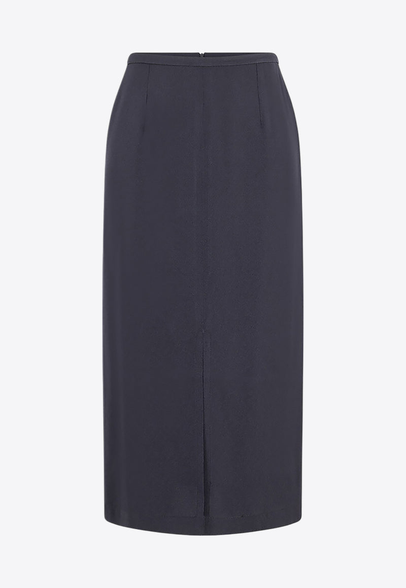 The Frankie Shop Judy Twill Midi Skirt Gray BSKJUDYMI01030GREY