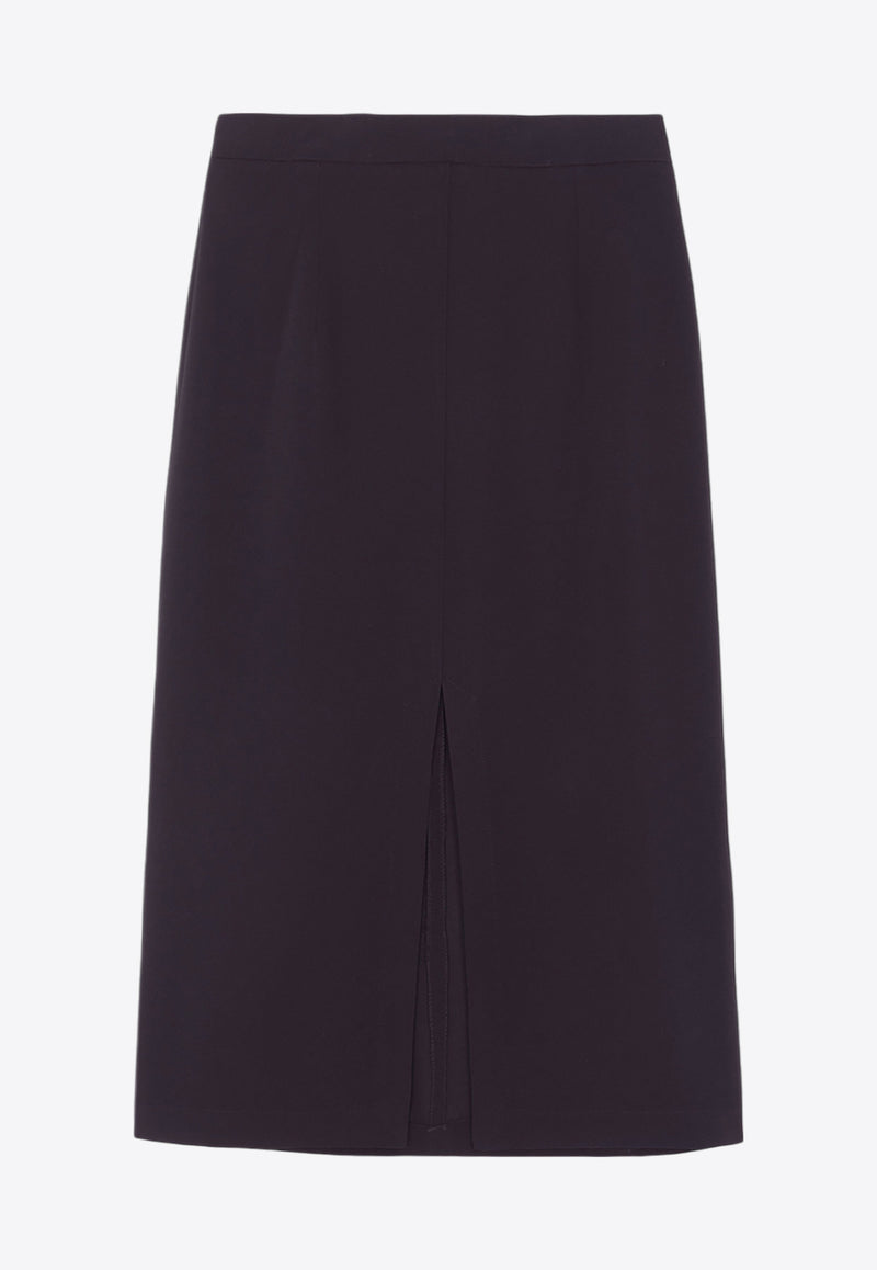 The Frankie Shop Judy Twill Midi Skirt Purple BSKJUDYMI02870PLUM