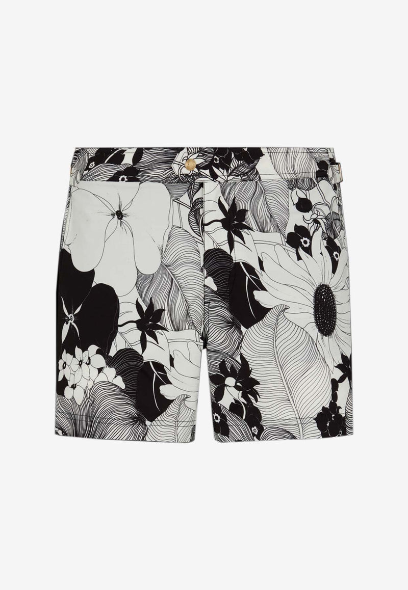 Tom Ford Floral Swim Shorts BSS001-FMN028S24 XBLBL