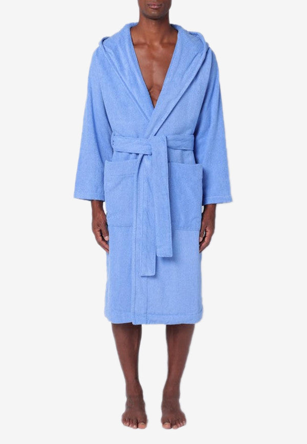 Tekla Belted Logo Plaque Bathrobe Blue BT-CLCO/P_TEKLA-CS