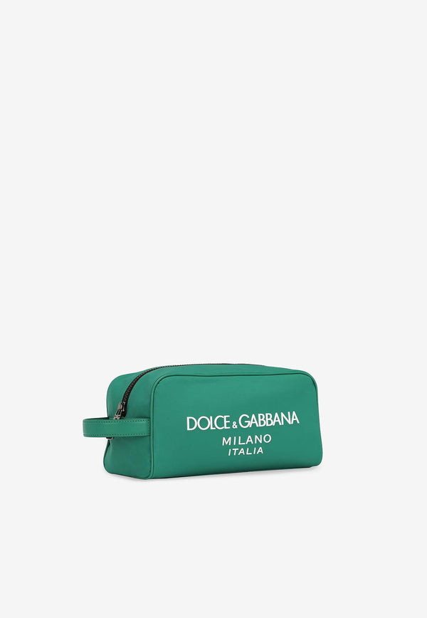 Dolce 
Gabbana Milano Logo Wash Bag Green BT0989 AG182 8R588