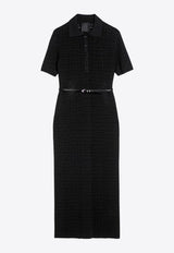 Givenchy Voyou 4G Jacquard Polo Midi Dress Black BW224Y4ZA4/P_GIV-001