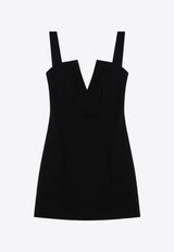 Givenchy V-neck Crepe Mini Dress  Black BW227G14SD/P_GIV-001