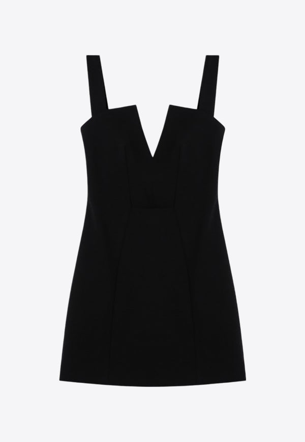 Givenchy V-neck Crepe Mini Dress  Black BW227G14SD/P_GIV-001