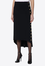 Givenchy Asymmetric Midi Skirt Black BW40XQ4ZPG/Q_GIV-001