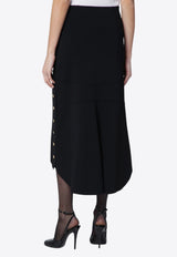 Givenchy Asymmetric Midi Skirt Black BW40XQ4ZPG/Q_GIV-001