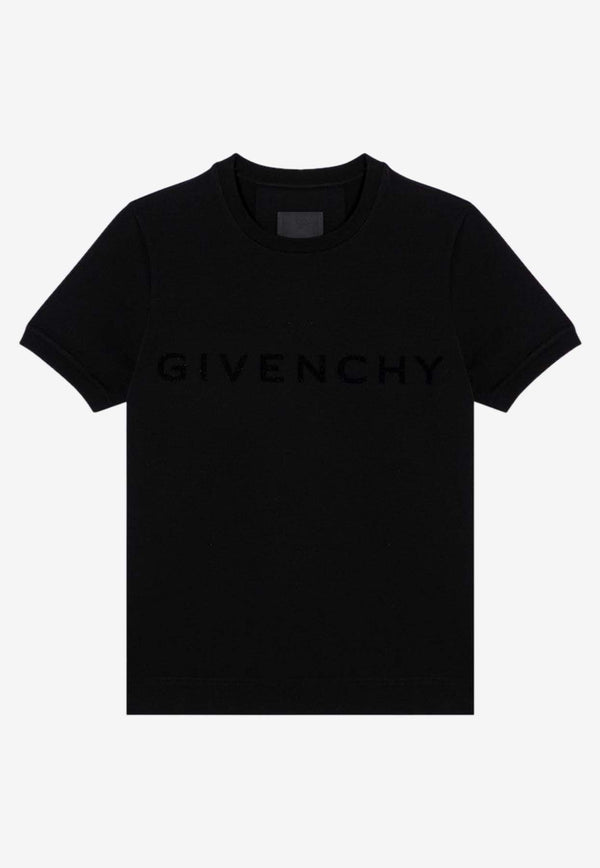 Givenchy Logo Print T-shirt Black BW70BFP6VY/P_GIV-008