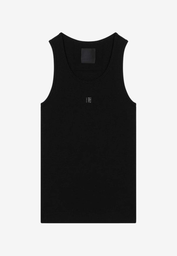 Givenchy 4G Logo Embroidered Tank Top Black BW70CH3YHY/Q_GIV-001