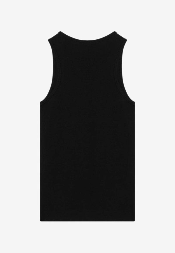 Givenchy 4G Logo Embroidered Tank Top Black BW70CH3YHY/Q_GIV-001