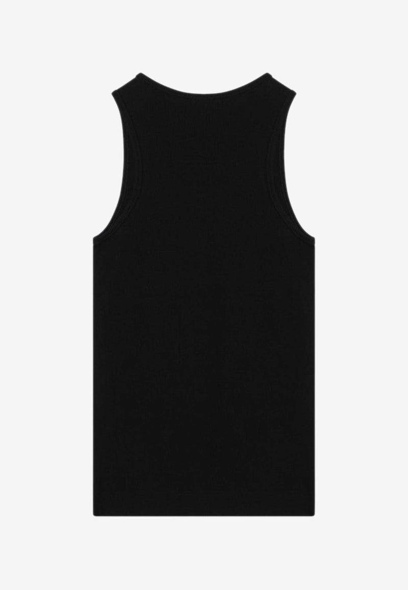 Givenchy 4G Logo Embroidered Tank Top Black BW70CH3YHY/Q_GIV-001