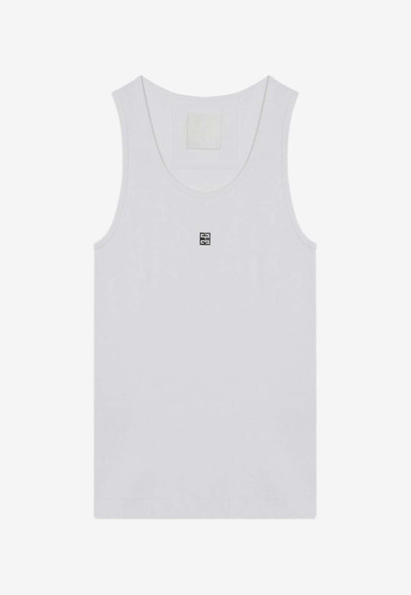 Givenchy 4G Logo Embroidered Tank Top White BW70CH3YHY/Q_GIV-100