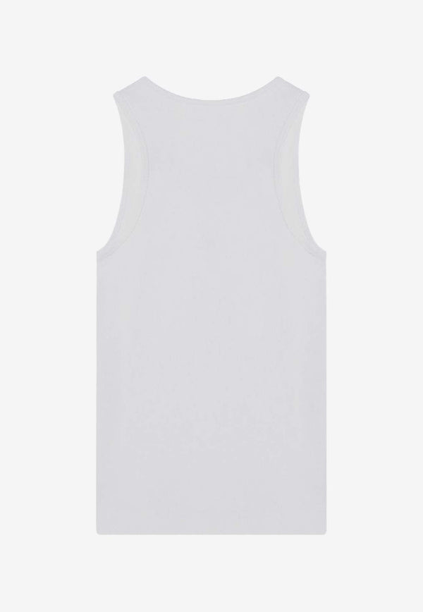 Givenchy 4G Logo Embroidered Tank Top White BW70CH3YHY/Q_GIV-100