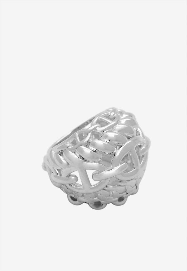 Hermès Chaine d
Ancre Multichaines TGM Ring in Silver