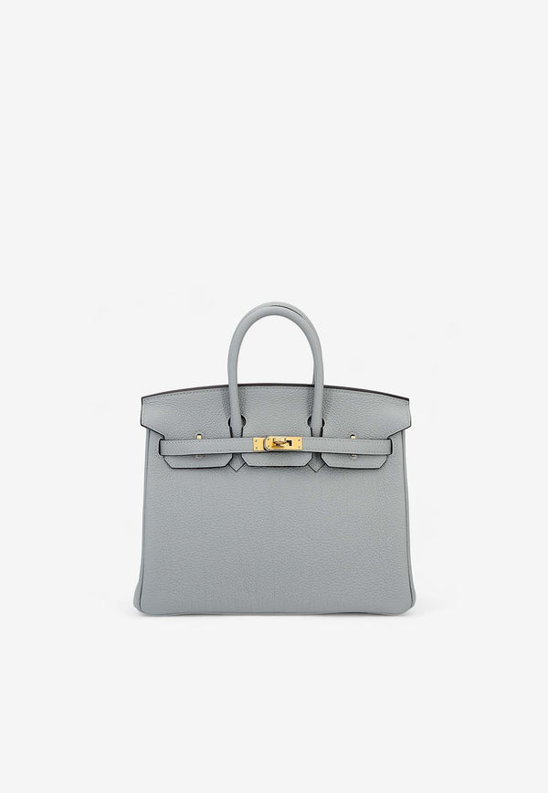 Hermès Birkin 25 in Bleu Glacier Togo Leather with Gold Hardware