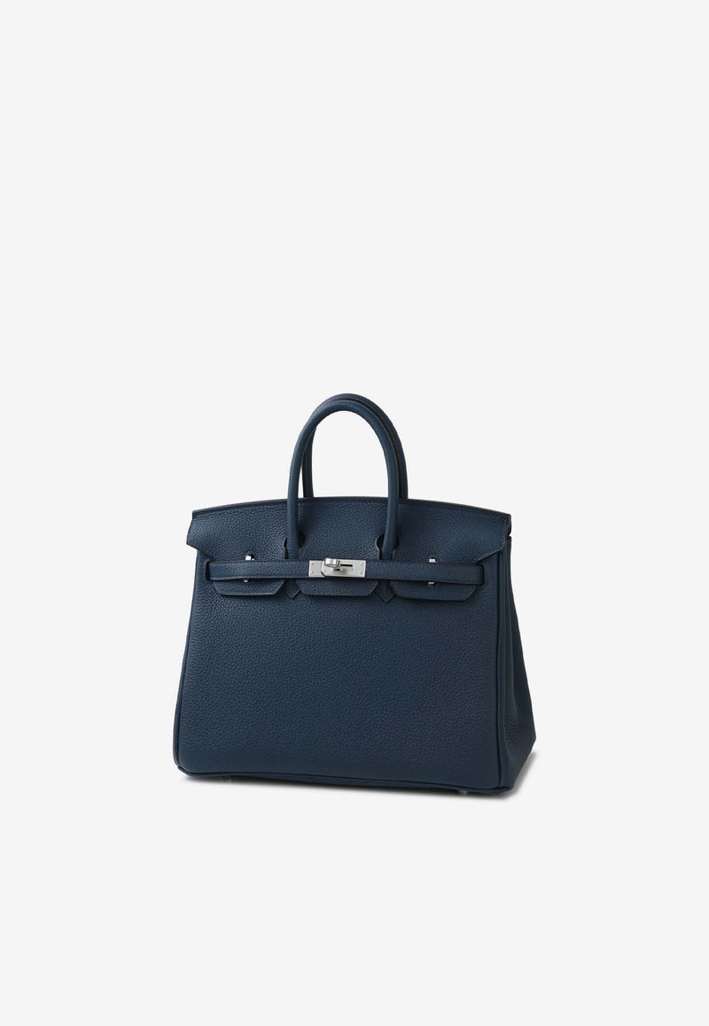 Hermès Birkin 25 in Blue de Prusse Togo Leather with Palladium Hardware