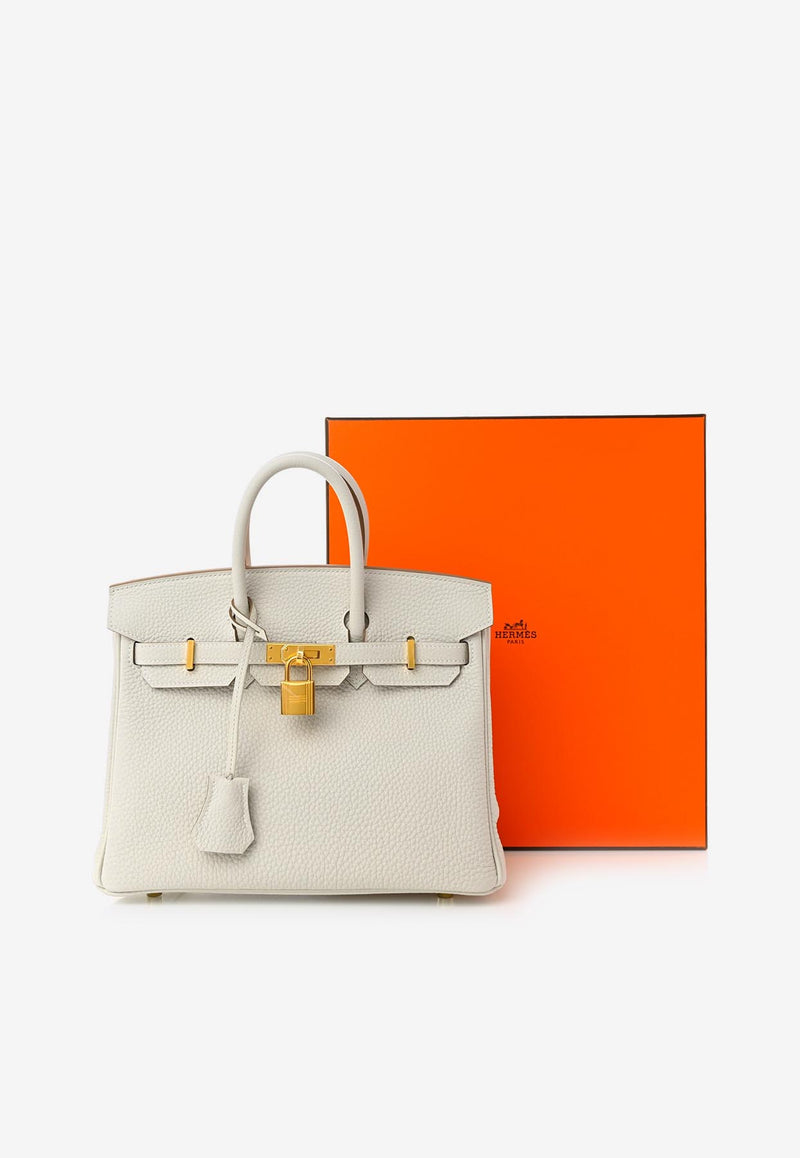 Hermès Birkin 25 in Gris Perle Togo Leather with Gold Hardware