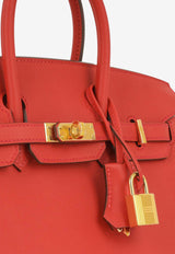 Hermès Birkin 25 in Vermillion Swift Leather with Gold Hardware