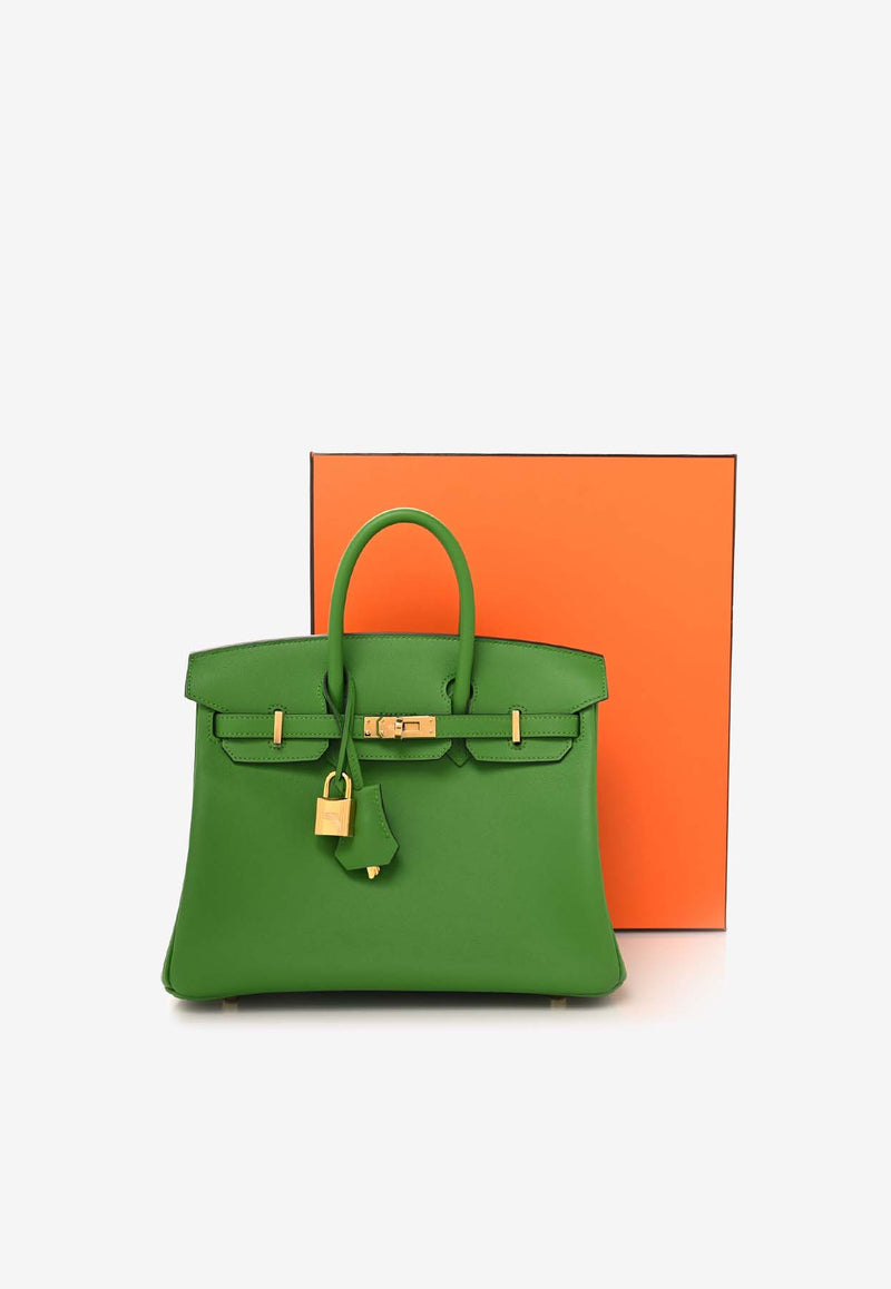 Hermès Birkin 25 in Vert Yucca Swift Leather with Gold Hardware