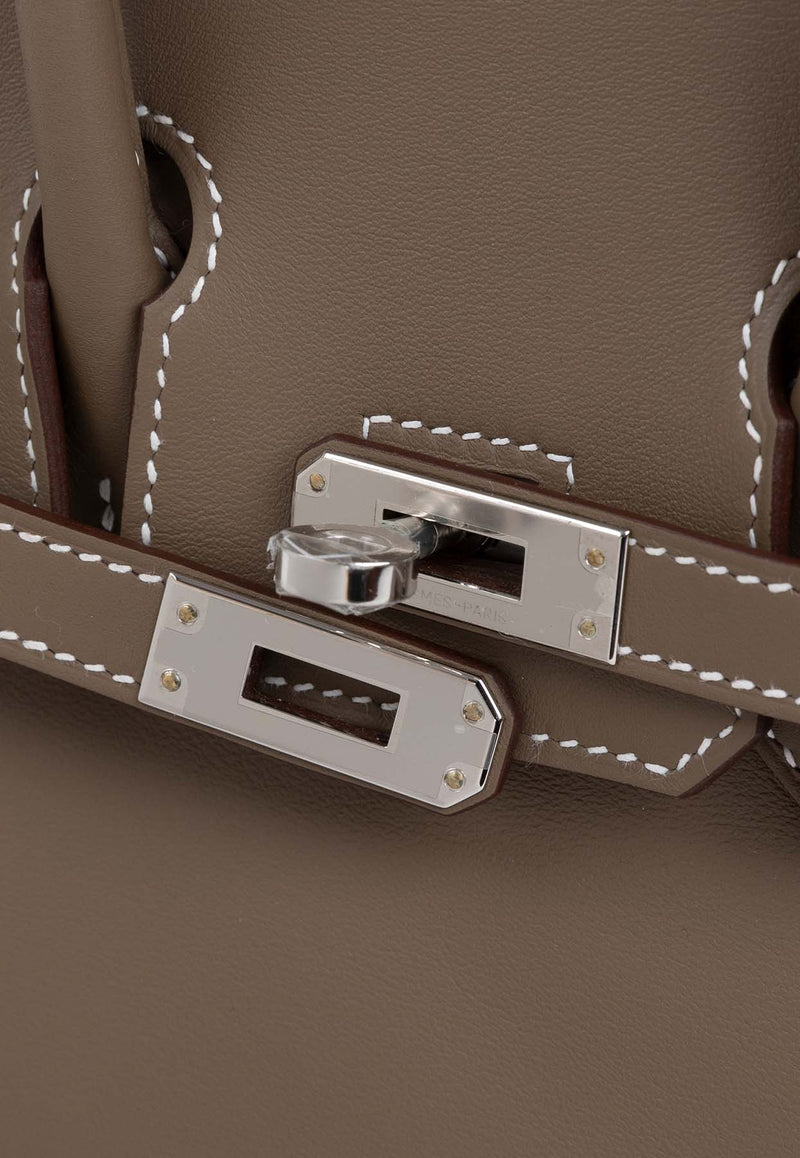 Birkin 25 in Etoupe Swift Leather with Palladium Hardware