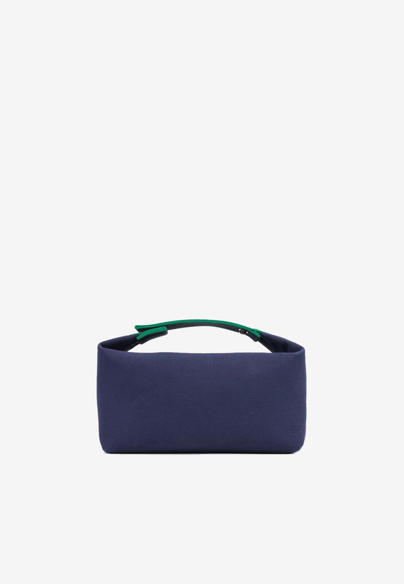 Hermès Large Bride-a-Brac Pouch in Bleu Marine Canvas