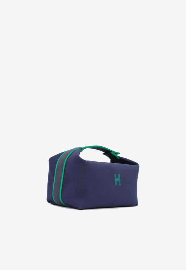 Hermès Large Bride-a-Brac Pouch in Bleu Marine Canvas