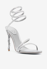 Rene Caovilla Margot 105 Crystal-Embellished Sandals Gray C11339-105-R001V232 GREY SAT/SILV SHDE STRS