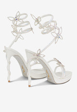 Rene Caovilla Margot 120 Crystal-Embellished Sandals C11625-120-R001CYTS IVORY SATIN/CRYSTAL-TRANS