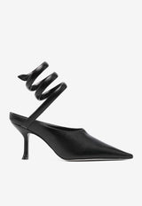 Rene Caovilla Grace 80 Pointed-Toe Leather Pumps Black C12179-080-CAP19999 BLACK KID