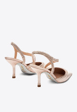 Rene Caovilla Lisa 80 Crystal-Embellished Slingback Pumps C12217-080-R001V233NUDE