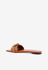 Chloé Mae Knotted Strap Flat Sandals  Brown C25S08NQJ_26M