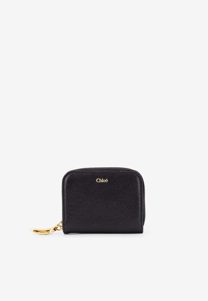 Chloé Logo Lettering Zipped Wallet Black C25SP491N72_001