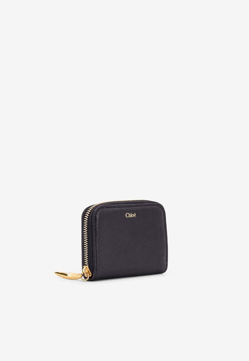 Chloé Logo Lettering Zipped Wallet Black C25SP491N72_001