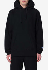 Champion Logo Patch Hooded Sweatshirt Black C5A101CO/P_CHAMP-X001