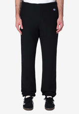 Champion Logo Patch Track Pants Black C5A201CO/P_CHAMP-X001