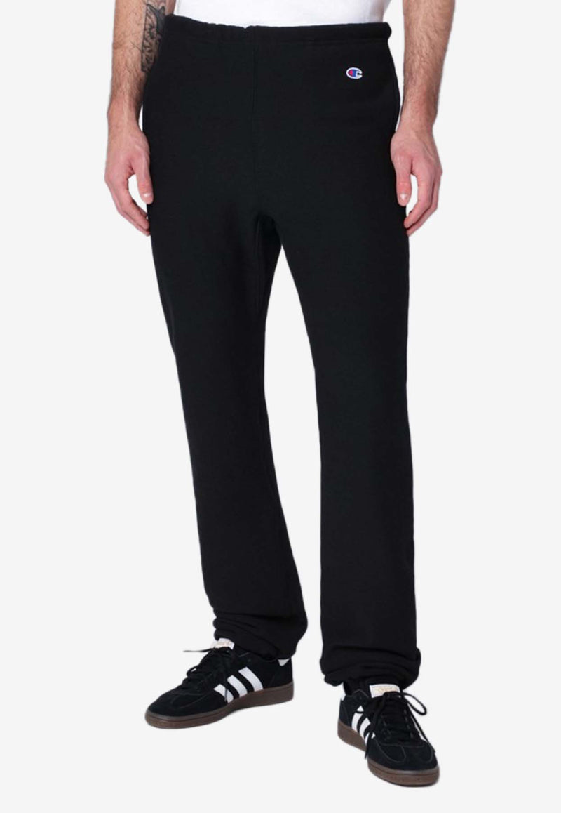 Champion Logo Patch Track Pants Black C5A201CO/P_CHAMP-X001