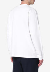 Champion Logo Patch Long-Sleeved T-shirt White C5P401CO/P_CHAMP-X045