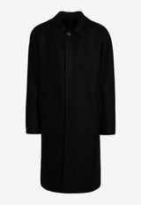 Harris Wharf London Single-Breasted Wool Coat Black C9130MLK/P_HARWH-199