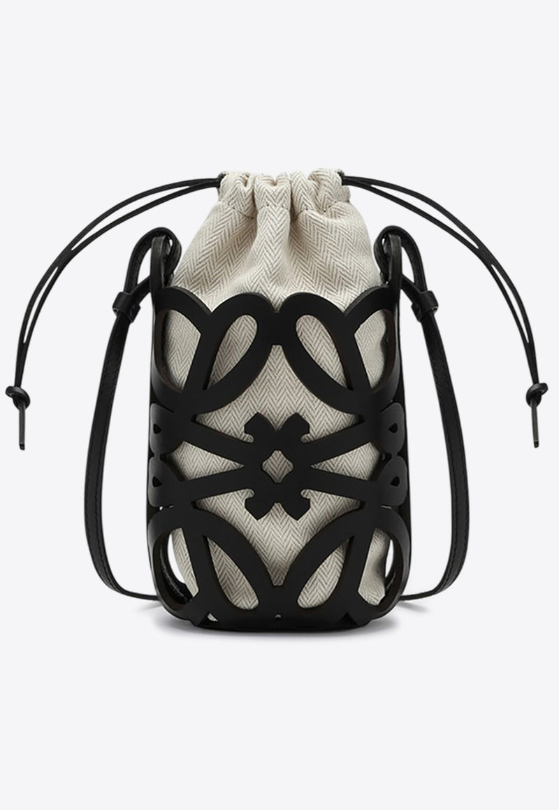 Loewe Anagram Cut-Out Bucket Bag Black C922Y62X07LE/Q_LOEW-1205