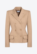 Sportmax Cablo Double-Breasted Blazer Beige CABLOWO/P_SPORM-006