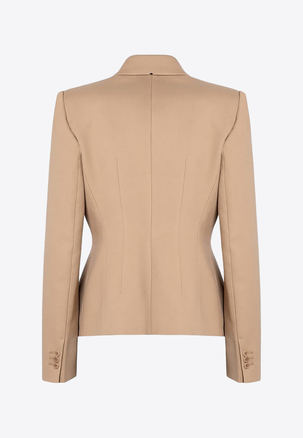 Sportmax Cablo Double-Breasted Blazer Beige CABLOWO/P_SPORM-006