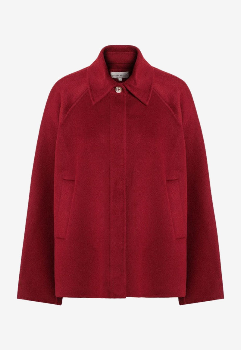 Loulou Studio Camila Wool Coat Burgundy CAMILAWO/P_LOULO-BU