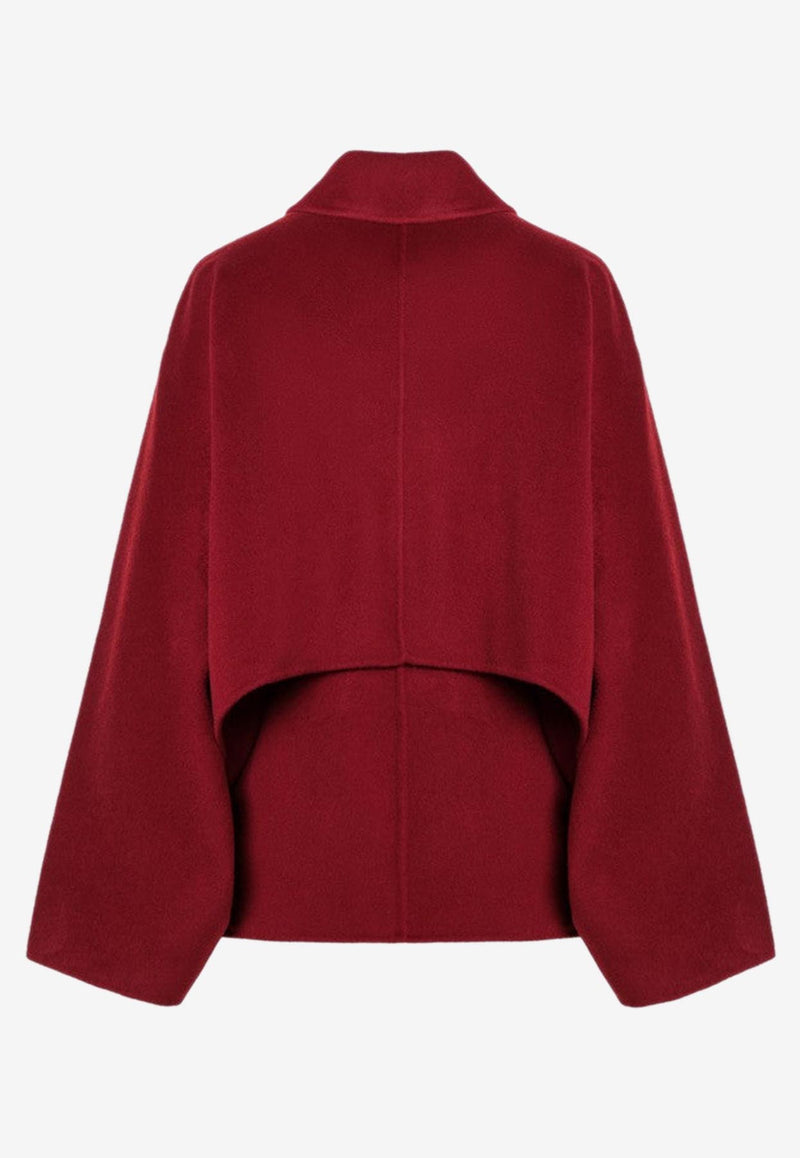 Loulou Studio Camila Wool Coat Burgundy CAMILAWO/P_LOULO-BU