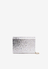 Jimmy Choo Candy Glittered Clutch Silver CANDYCOC_CHAMPAGNE