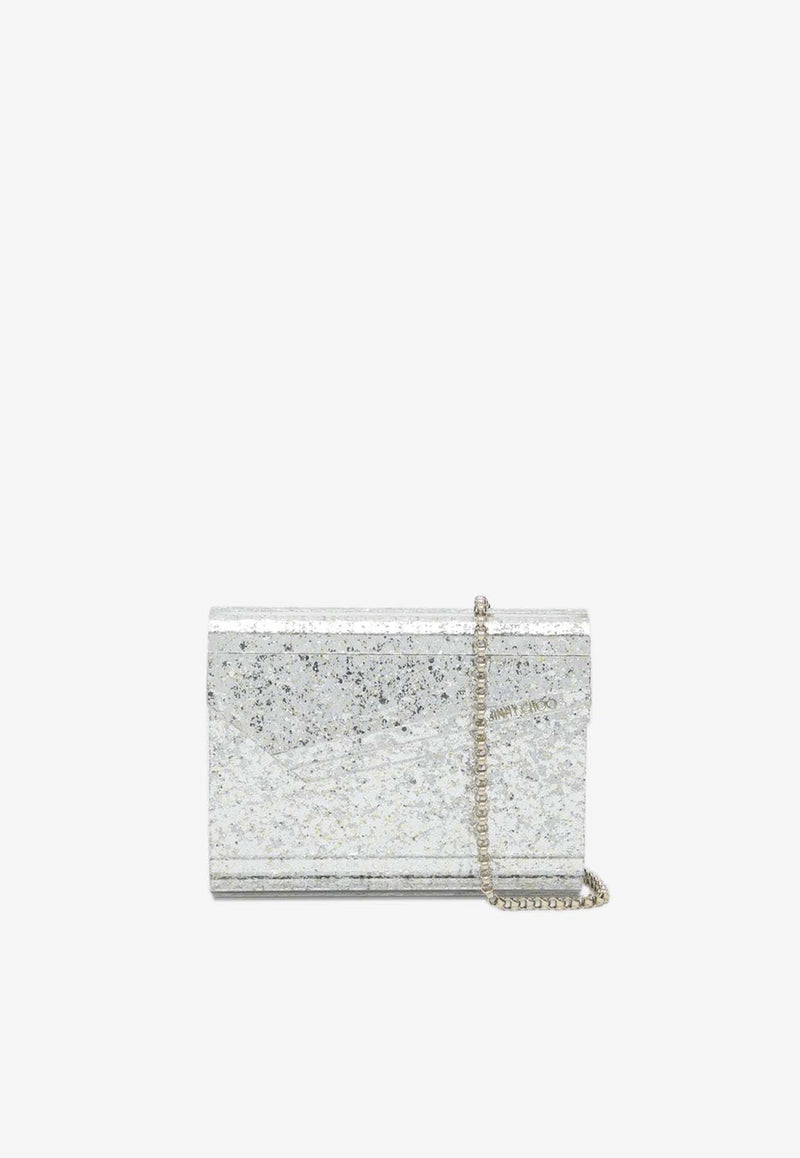 Jimmy Choo Candy Glitter-Embellished Clutch Bag CANDYCOC/Q_JIMCH-CH