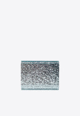 Jimmy Choo Candy Glittered Clutch Bag Green CANDY GAC AQUA GREEN