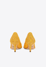 Dolce 
Gabbana Bellucci 60 Brooch Lace Pumps Yellow CD0066 AL198 80211