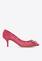 Dolce 
Gabbana Bellucci 60 Brooch Lace Pumps Fuchsia CD0066 AL198 80422