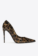 Dolce 
Gabbana Lollo 105 Animal Print Pumps in Polished Leather Heels Color